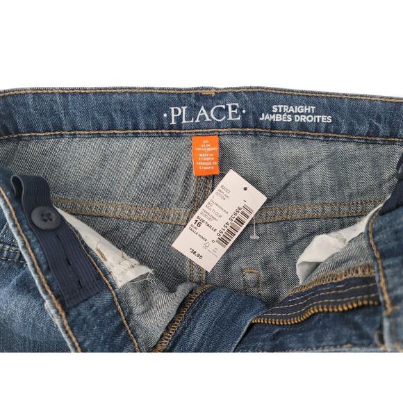 The Children's Place Straight-Leg Jeans - Boys Size 16 Slim Adjustable Waist NWT - Picture 3 of 3